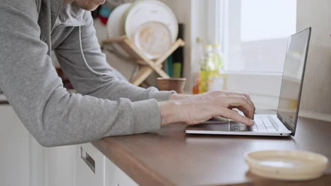 Businessman working at home Stock Footage 196968786