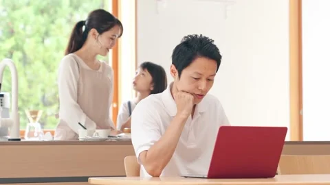 Businessman working at home. Remote work. Telework. Stock-Footage 138436980