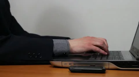 Businessman working on laptop Stock Footage 11067928