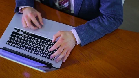 Businessman working on a laptop Stock Footage 75194352