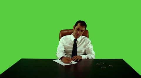 Businessman Working Nervously Stock Footage 52820858