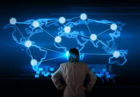 Businessman working with new modern computer Foto stock