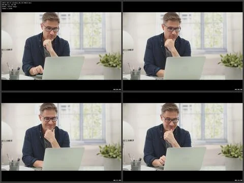 Businessman working in office with computer Stock Photos