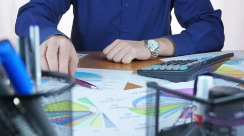 Businessman Working At Office Stock Footage 64051809
