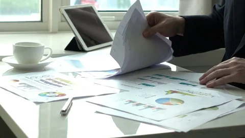 Businessman working in office Stock Footage 84841693