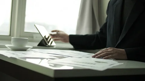 Businessman working in office Stock Footage 87280446