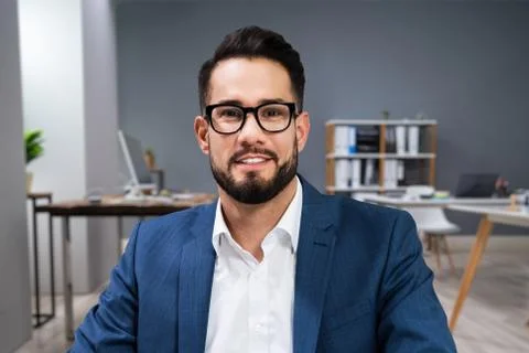 Businessman Working At The Office Stock Photos