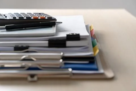 Businessman working reading documents graph financial to job succes Analyze d 스톡 사진