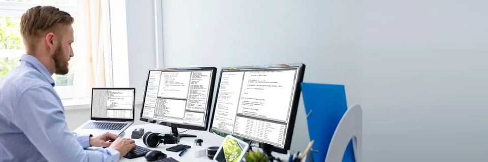 Businessman Working With Spreadsheets Stock Photos