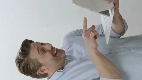 Businessman working on tablet computer in hand. Stock Footage 201034090