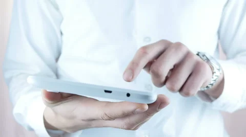 Businessman Working On Tablet Pc Stock Footage 64051454