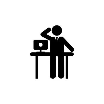 Businessman workplace work icon. Element of businessman pictogram icon Stock Illustration