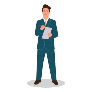 Businessman writes Stock Illustration