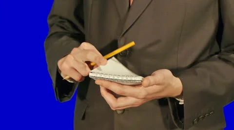 Businessman writing Stockbeeldmateriaal 10840160