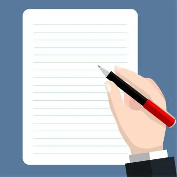 Businessman writing note-Vector Flat Design Stock Illustration