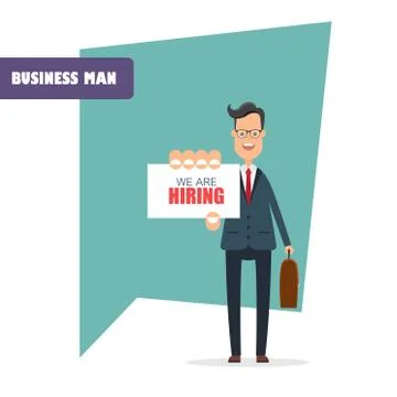 Businessmans character  vector illustration in flat design Stock Illustration