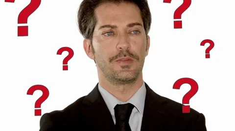 Businessman's doubts 스톡 동영상 27821653