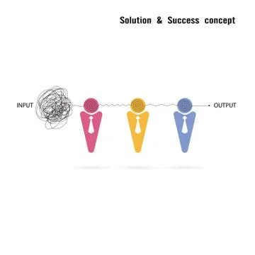 Businessmans with group problem solving and teamwork idea concept.Solution an Stock Illustration