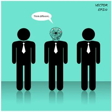 Businessman,think  differrent Stock Illustration