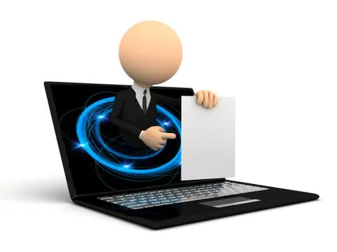 Businessmen with blank document Illustrazione stock