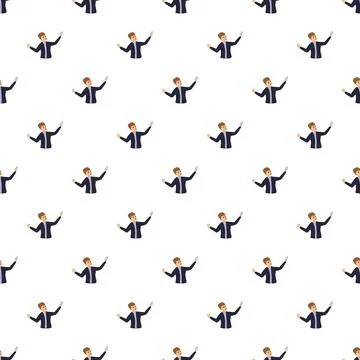 Businessmen cartoon pattern for technology and communication background 스톡 일러스트