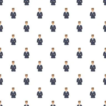 Businessmen characters creating seamless pattern vector style Stock Illustration