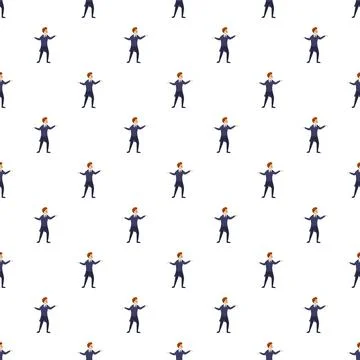 Businessmen characters forming a seamless pattern background Stock Illustration