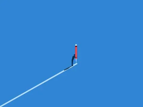 Businessmen charting their own path Illustrazione stock