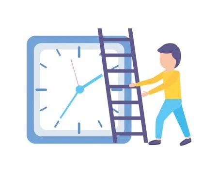 Businessmen clock time Stock Illustration