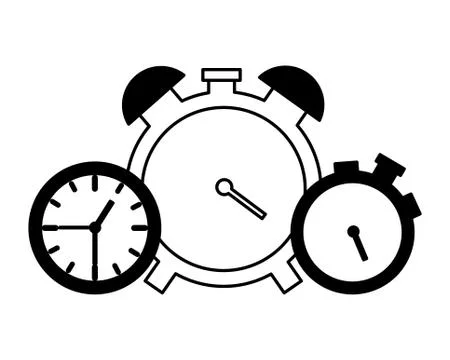 Businessmen clock time Stock Illustration