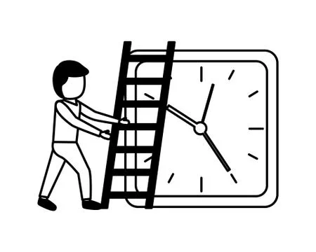 Businessmen clock time Stock Illustration