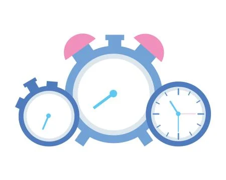 Businessmen clock time Stock Illustration