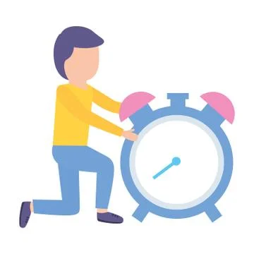 Businessmen clock time Stock Illustration