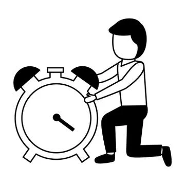 Businessmen clock time Stock Illustration