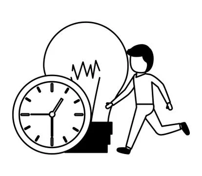 Businessmen clock time Stock Illustration
