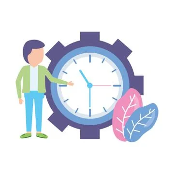 Businessmen clock time Stock Illustration
