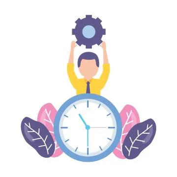 Businessmen clock time Stock Illustration