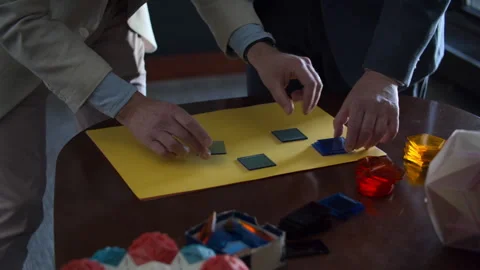 Businessmen collaborating on a creative strategic project Stock Footage 330553456