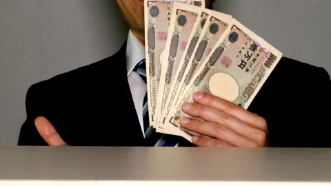 Businessmen dancing with banknotes Stock Footage 334980853