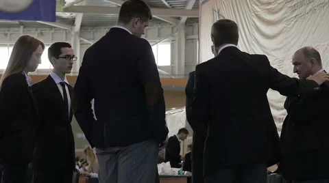 Businessmen discussing something Stock Footage 64044715