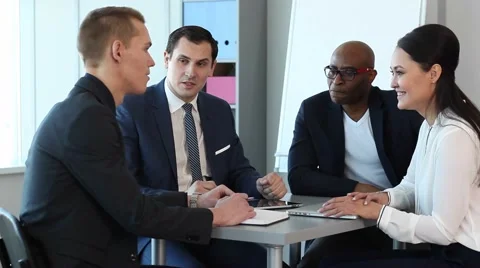 Businessmen discussing work issues Stock Footage 59791021