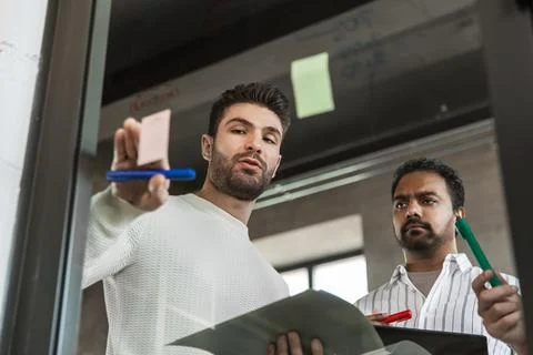 Businessmen with folder working at office 스톡 사진