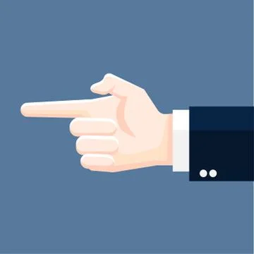 Businessmen hand pointing-Vector flat design Stock Illustration