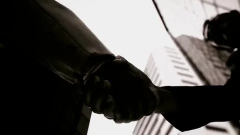 Businessmen  hands shaking Stock Footage 69232255