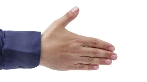 Businessmen handshaking isolated Stock Footage 58973280