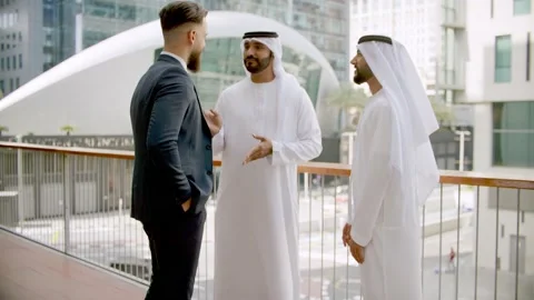 Businessmen having a discussion. Stock Footage 237085265