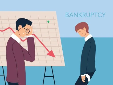 Businessmen with headache and decrease arrow on board vector design Stock Illustration