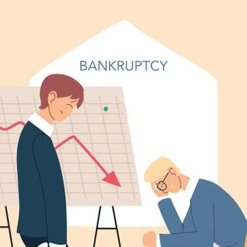 Businessmen with headache and decrease arrow on board vector design Stock Illustration