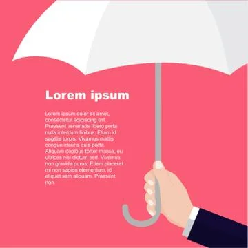 Businessmen holding umbrella-Vector flat design Stock Illustration