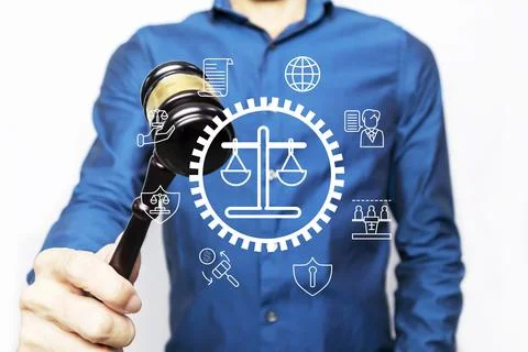 Businessmen must be knowledgeable about the legal aspects of litigation, la.. Stock Photos